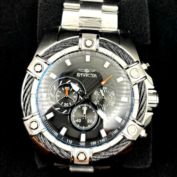 Invicta Bolt 25512 Mens 52mm Stainless Steel Chronograph Quartz 100m NIBWT - Picture 6 of 17